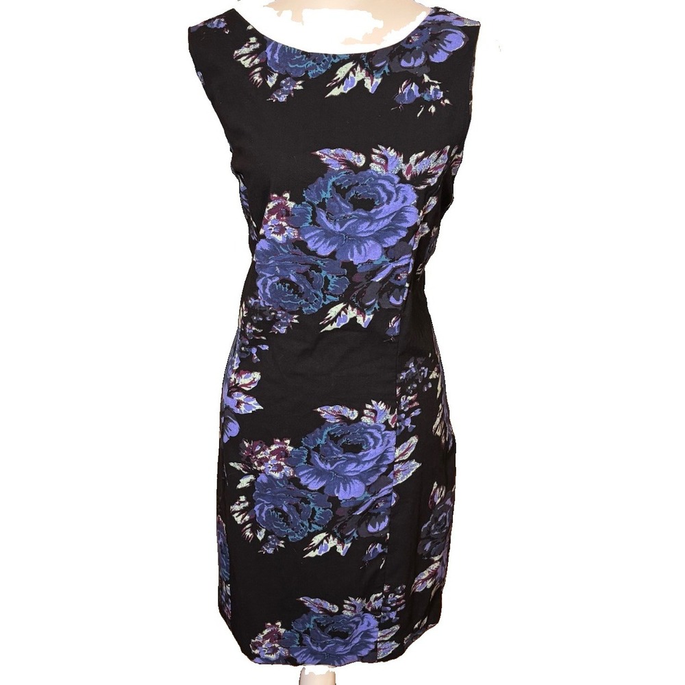Free People Mayberry Mini Dress Size X-Large Blue Purple Floral Linen Summer - Picture 6 of 8